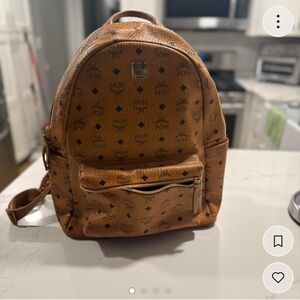 MCM Cognac Visetos Backpack